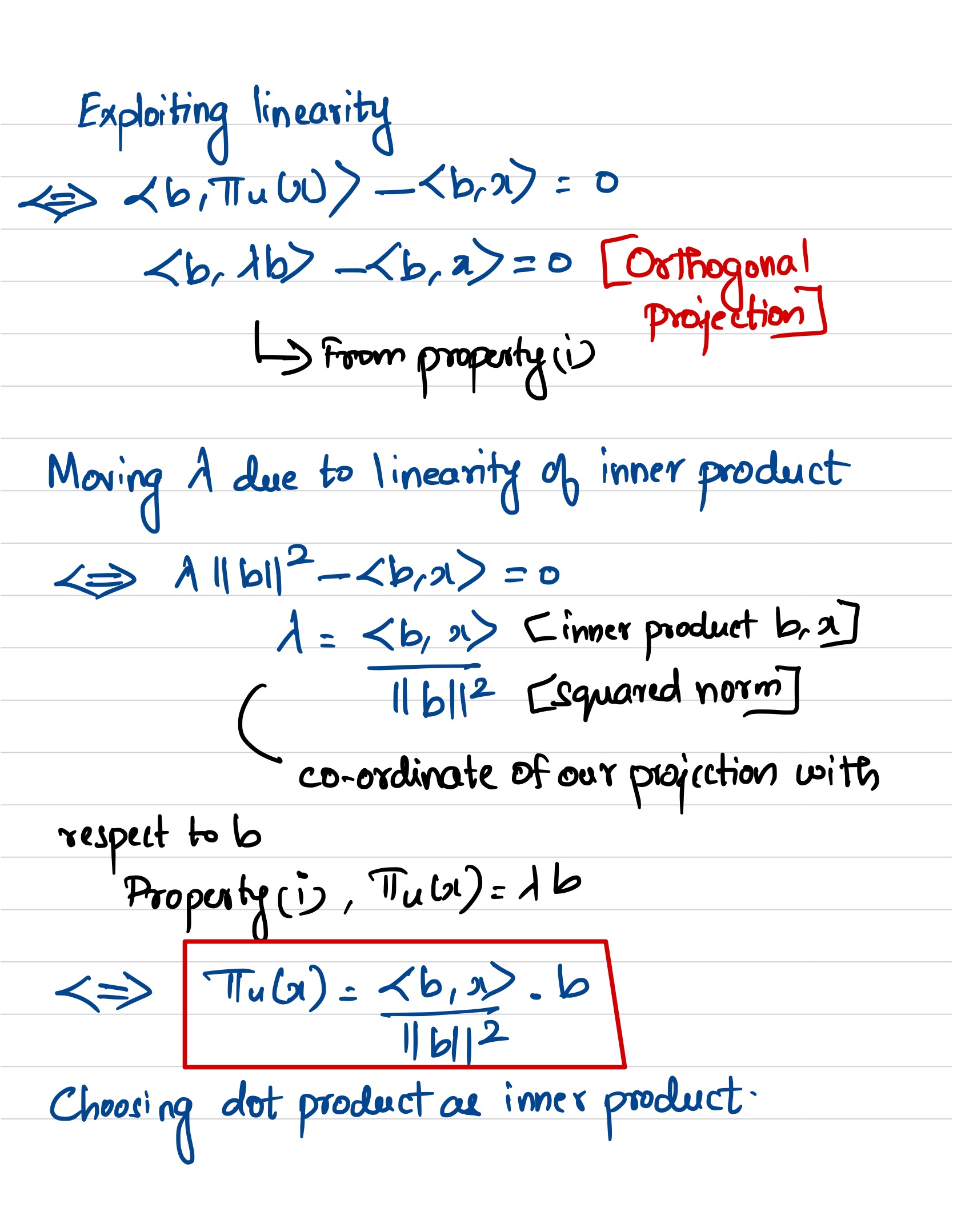Orthogonal Projection 1D