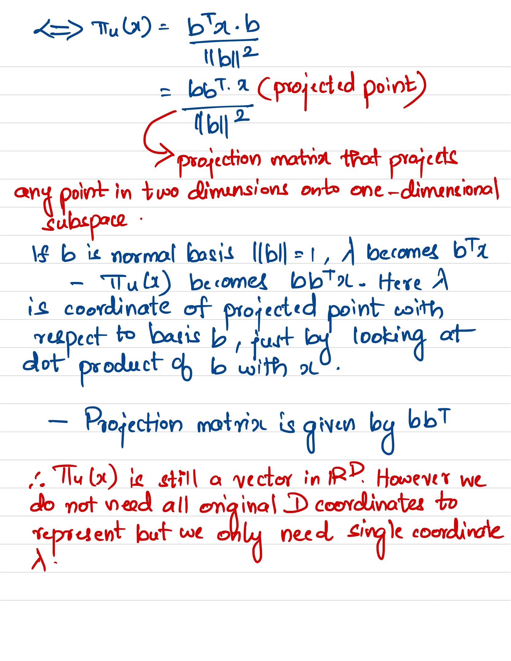 Orthogonal Projection 1D