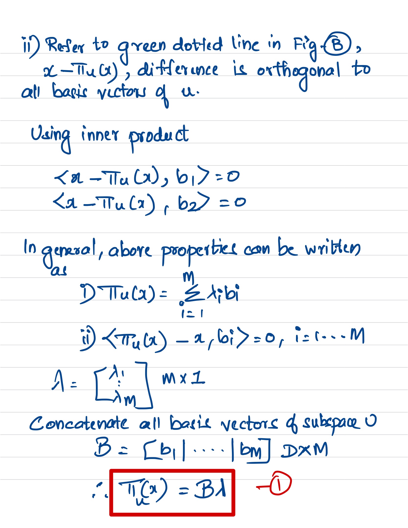 Orthogonal Projection 1D