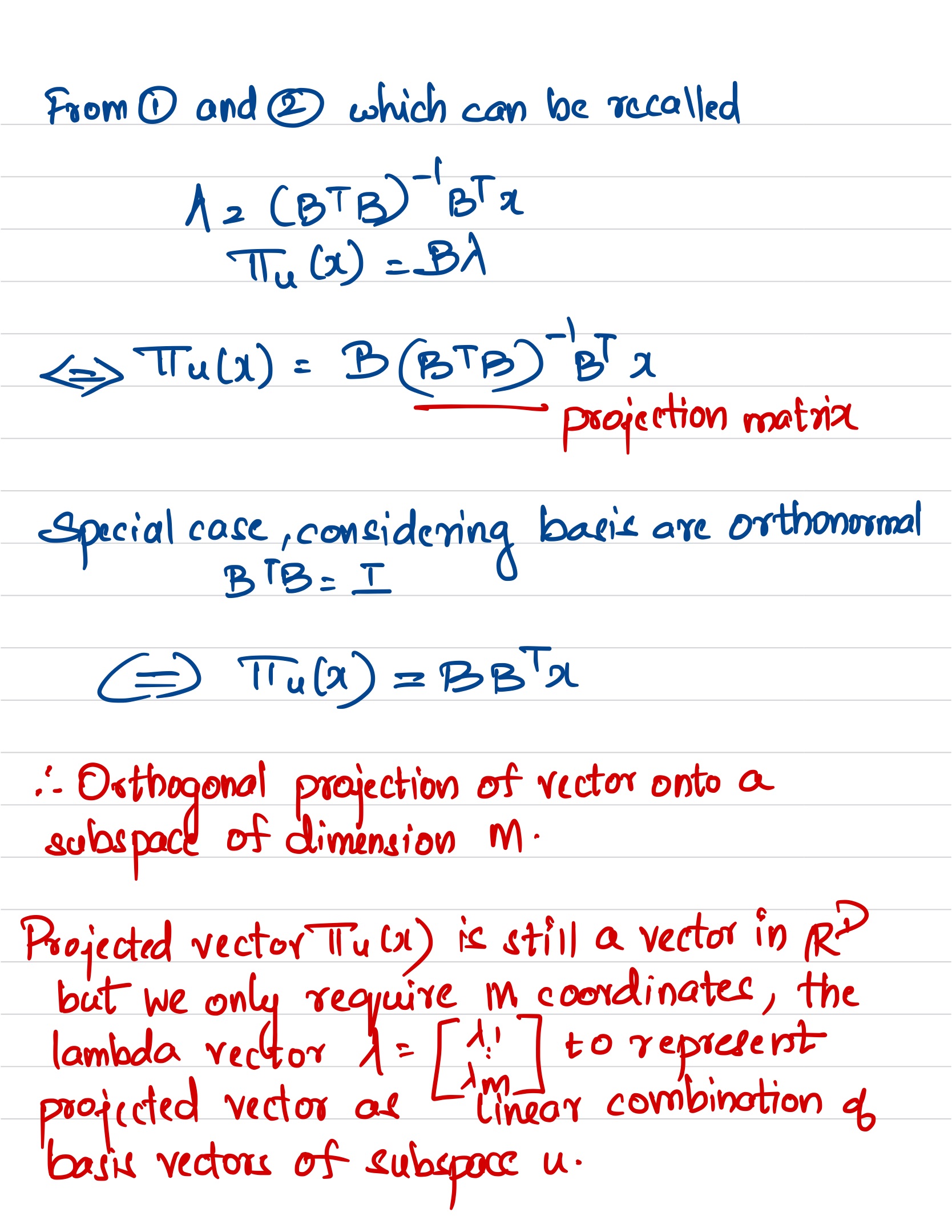 Orthogonal Projection 1D