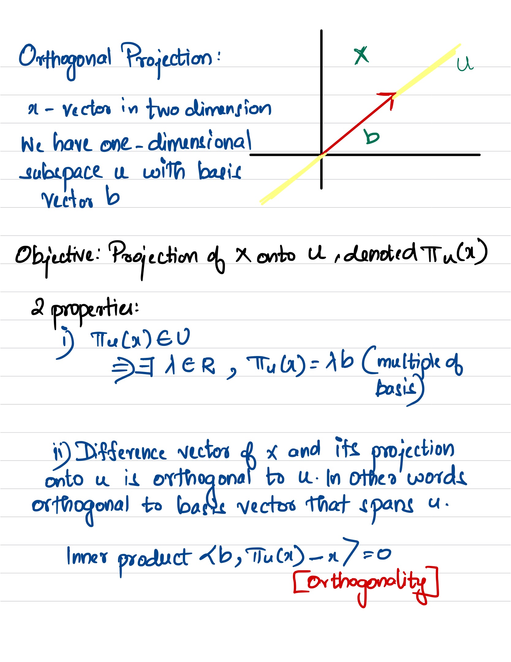 Orthogonal Projection 1D