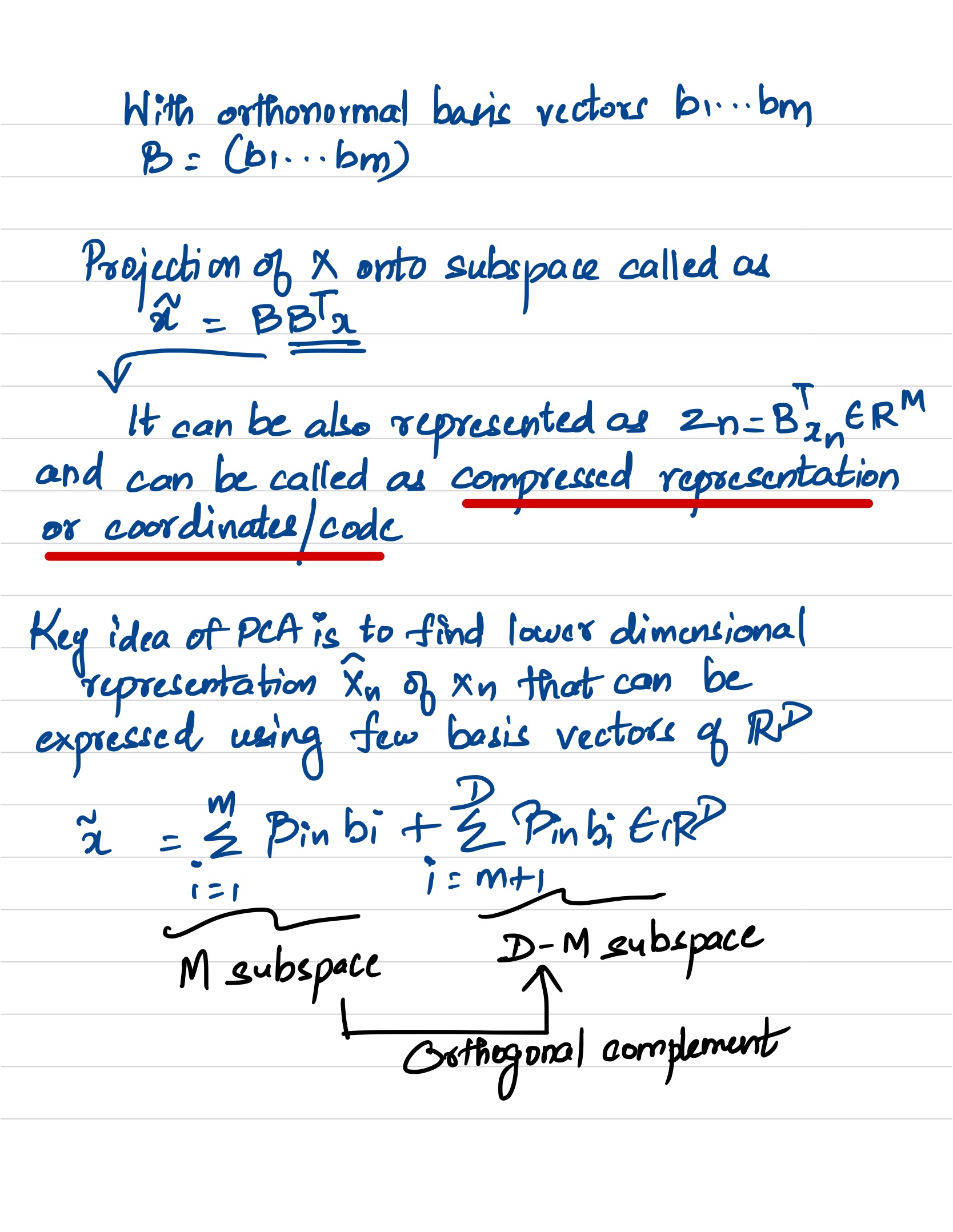 Orthogonal Projection 1D