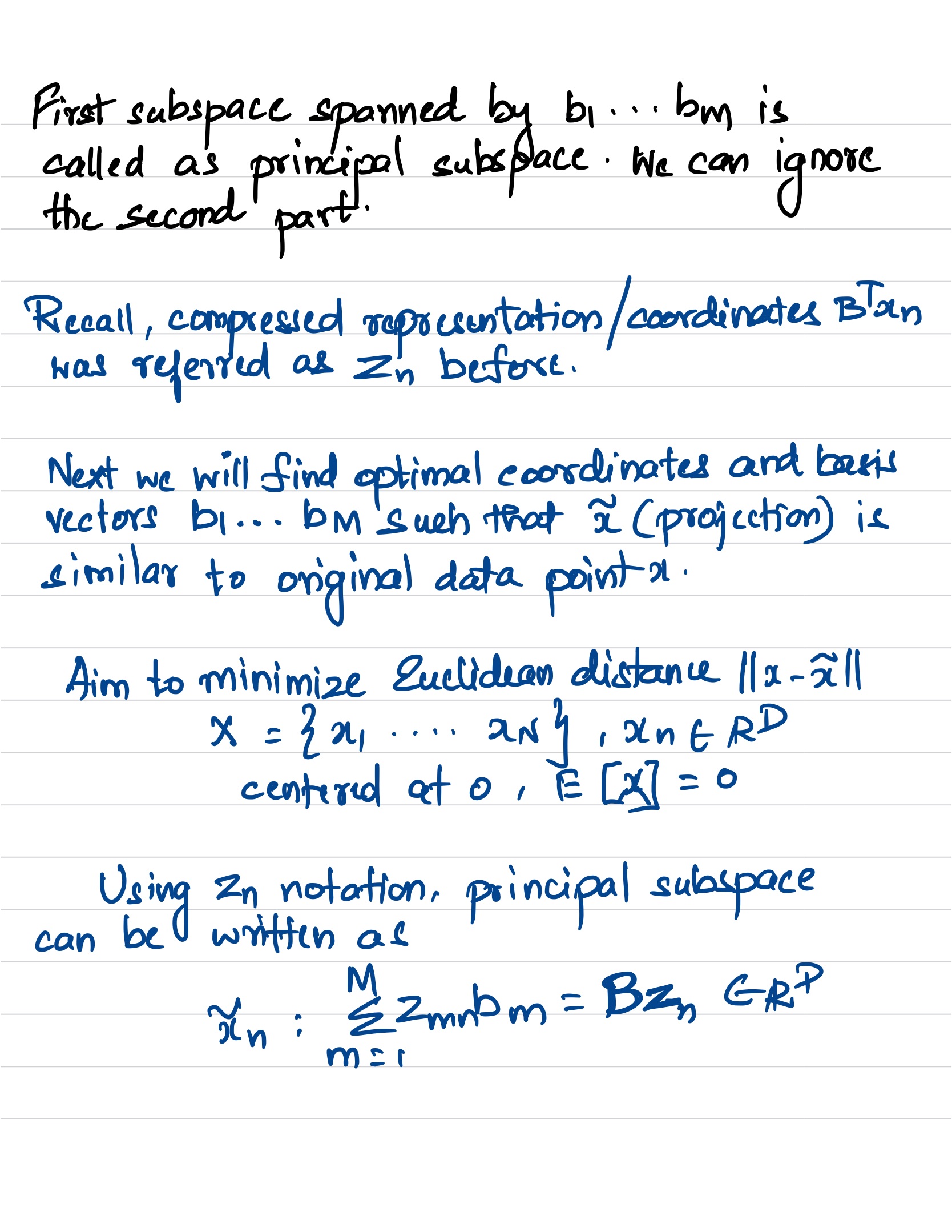 Orthogonal Projection 1D