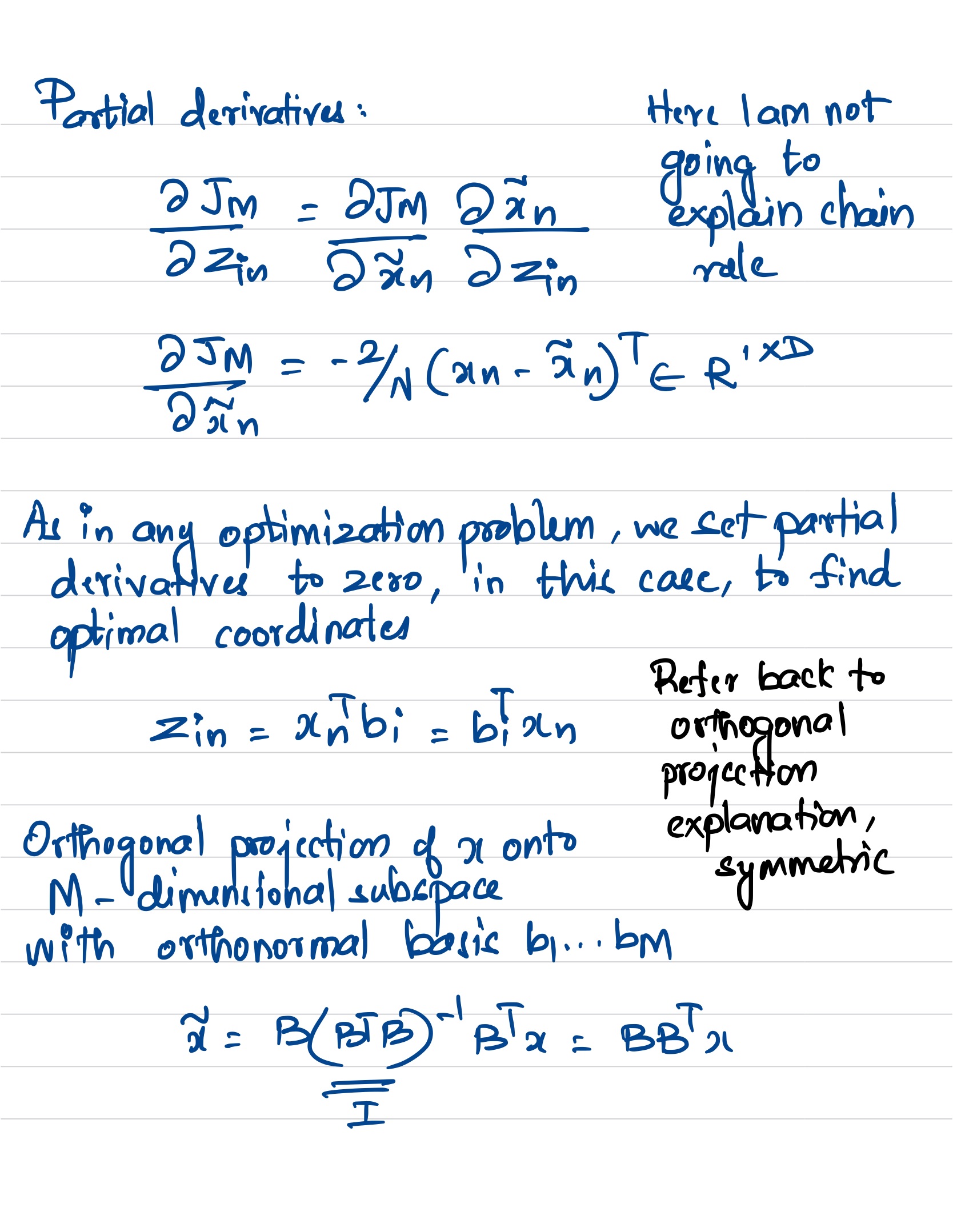 Orthogonal Projection 1D
