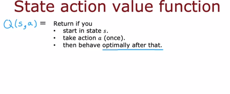 State-action value function   