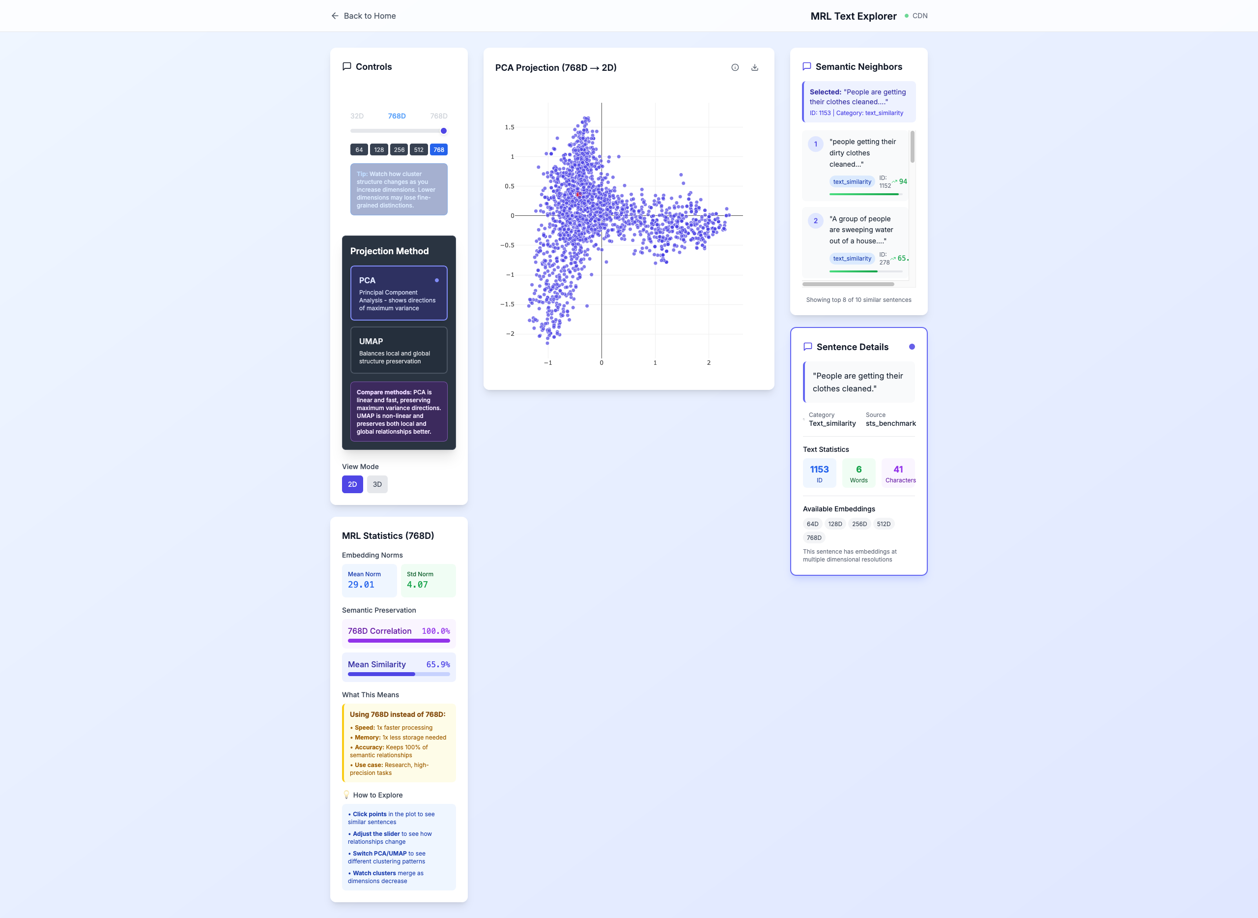 MRL Frontend Interface - Dimensional Scaling